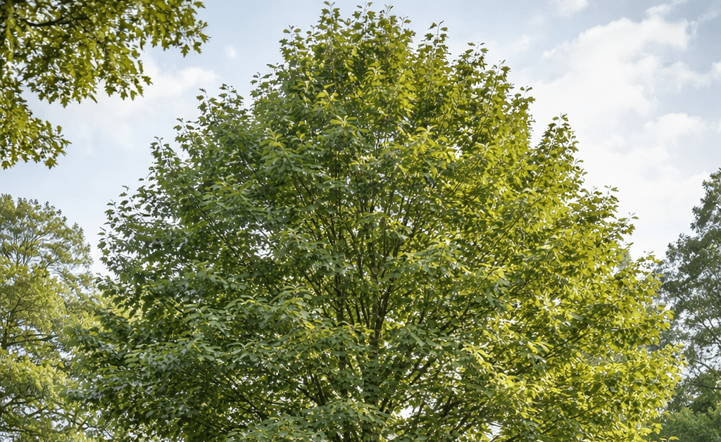 Mature sweetgum tree in a North Mississippi residential landscape